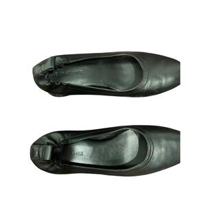 Everlane Day Heel Black Leather Block Heel Pumps Size 7.5